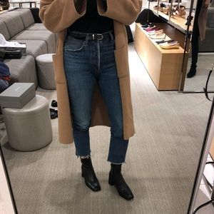 AGOLDE Riley High waisted crop jeans | medium blue